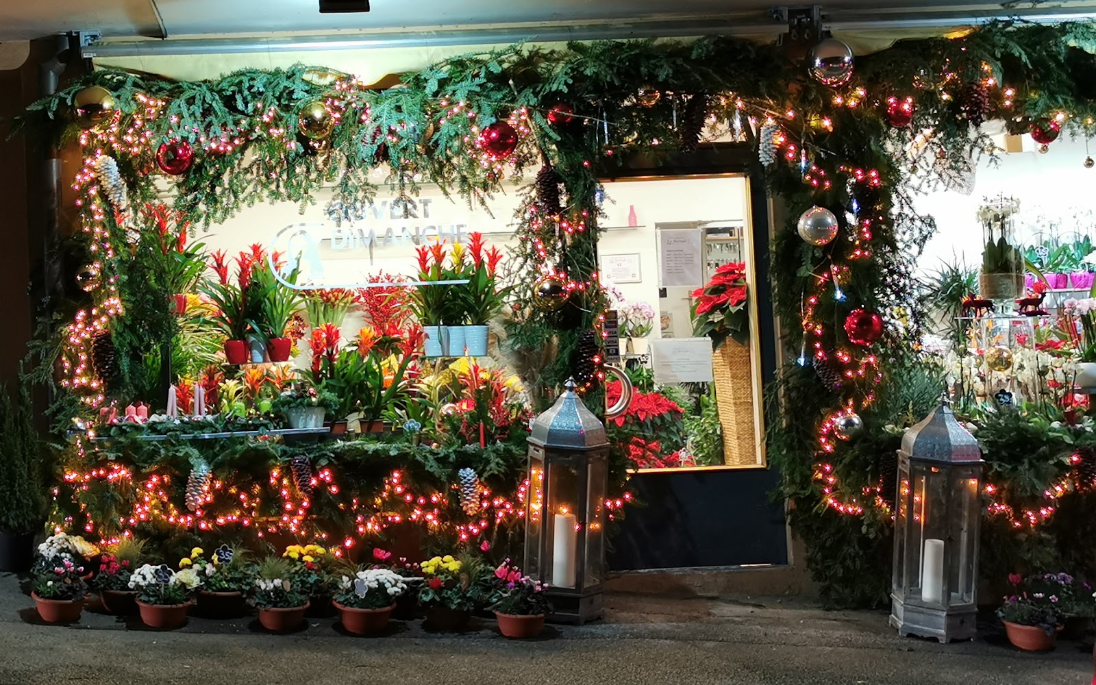 Décorations florales de fête à La Joconde